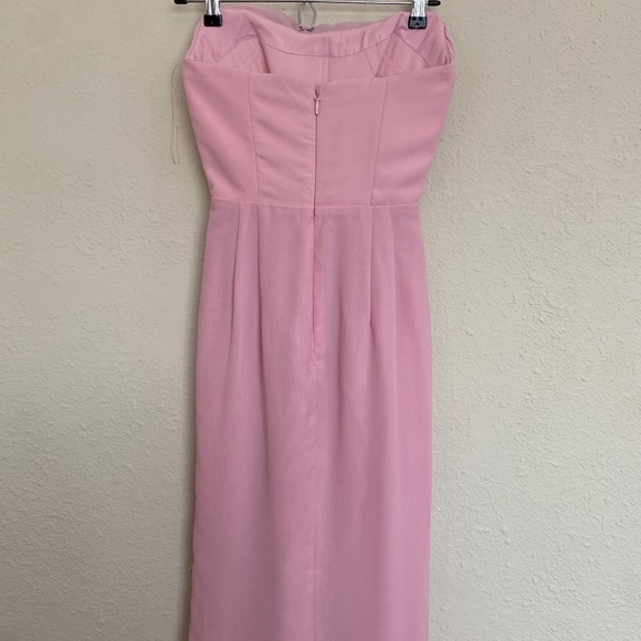 House of CB Adrienne Pink Quartz Strapless Gown NWOT size M A-C - Picture 13 of 16